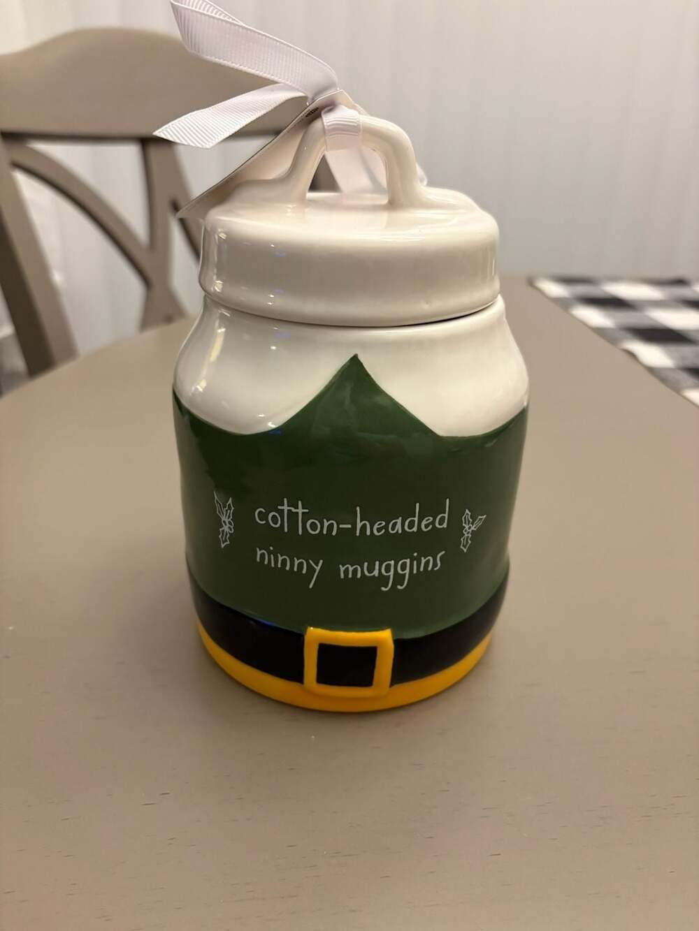 Rae Dunn Buddy The Elf Canister Cotton-Headed Ninny Muggins